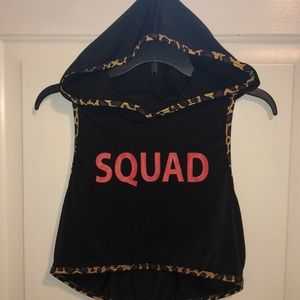Hooded dance hooded crop top